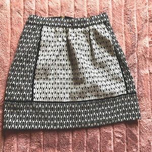 J crew black and white skirt